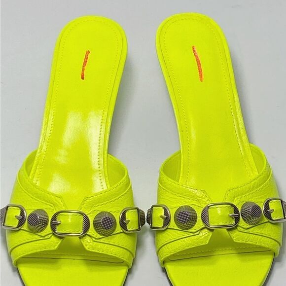 Balenciaga Women's Cagole Buckle Stud Slide Sandals size 38 - Picture 5 of 16